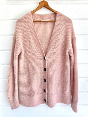 EVERLANE The Oversized Alpaca Blend Cardigan in Blush - S